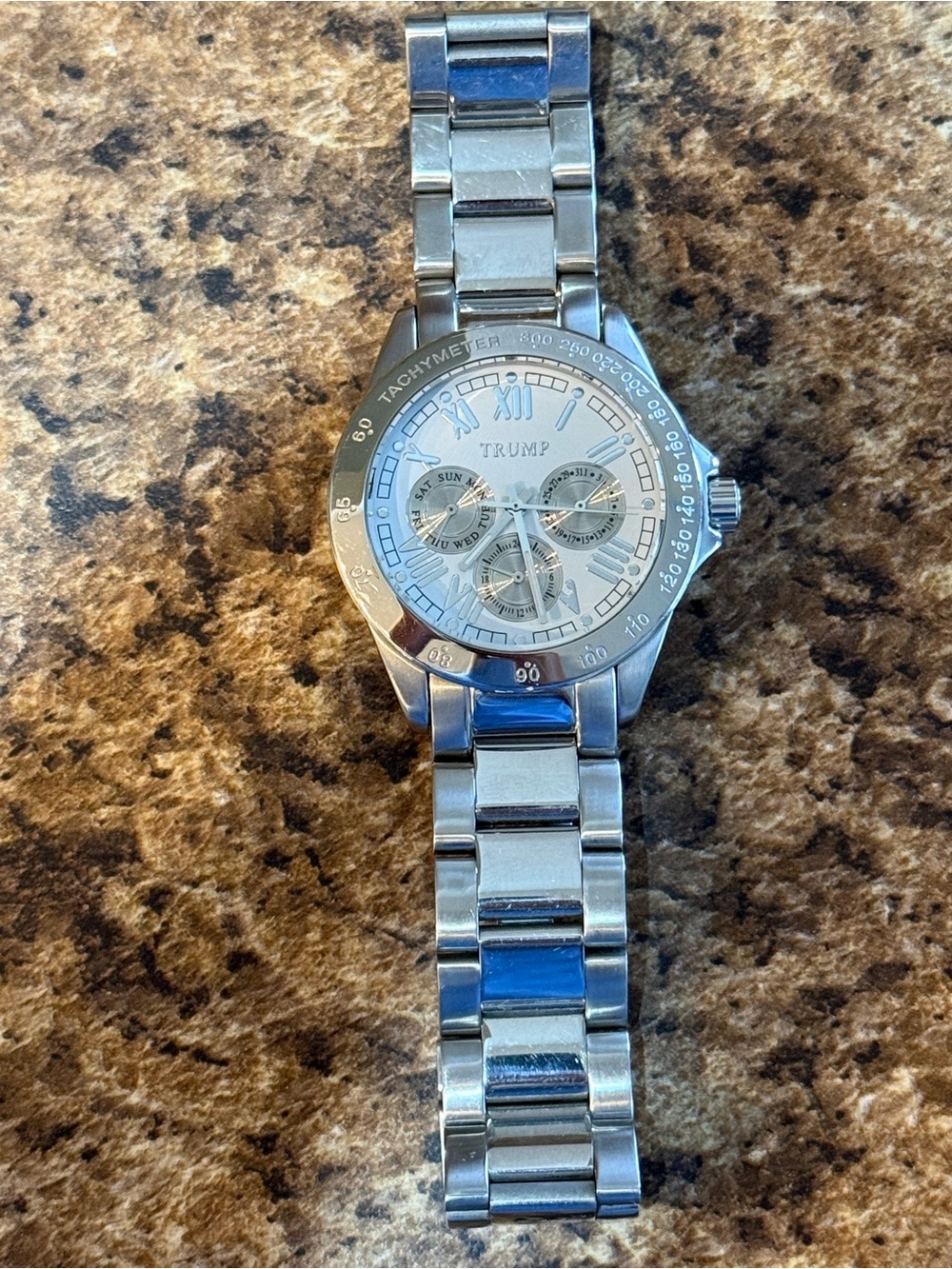 2005 TRUMP Men’s Silver Stainless Steel Chronograph Watch
